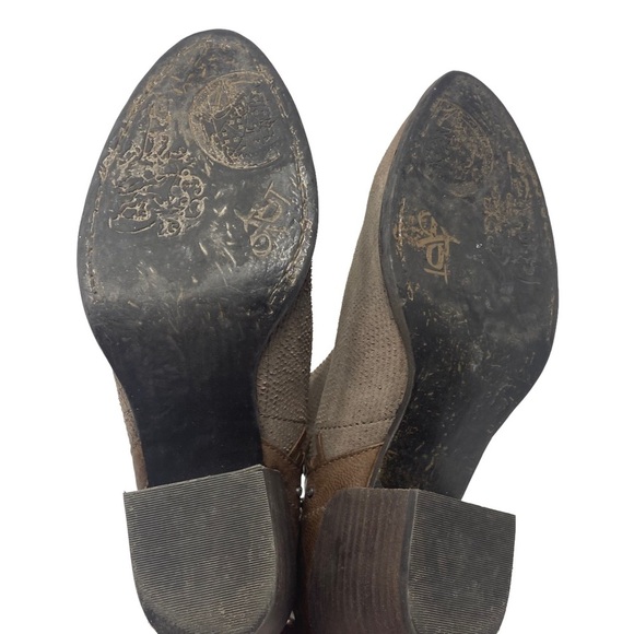 Otbt Sz 10M Women's Cinder Santa Fe Western Heeled Booties - Picture 10 of 13